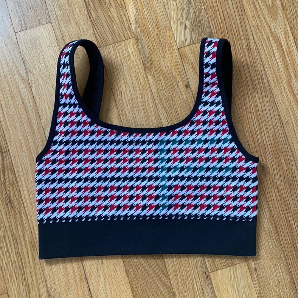 Fabletics Camryn Houndstooth Seamless Bra NWOT